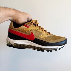 Nike Air Max 97 Gold, Black and Red